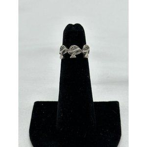 Vintage Mushroom Ring Marked H V P.  Ring Is Stamped 925 Size 4.25